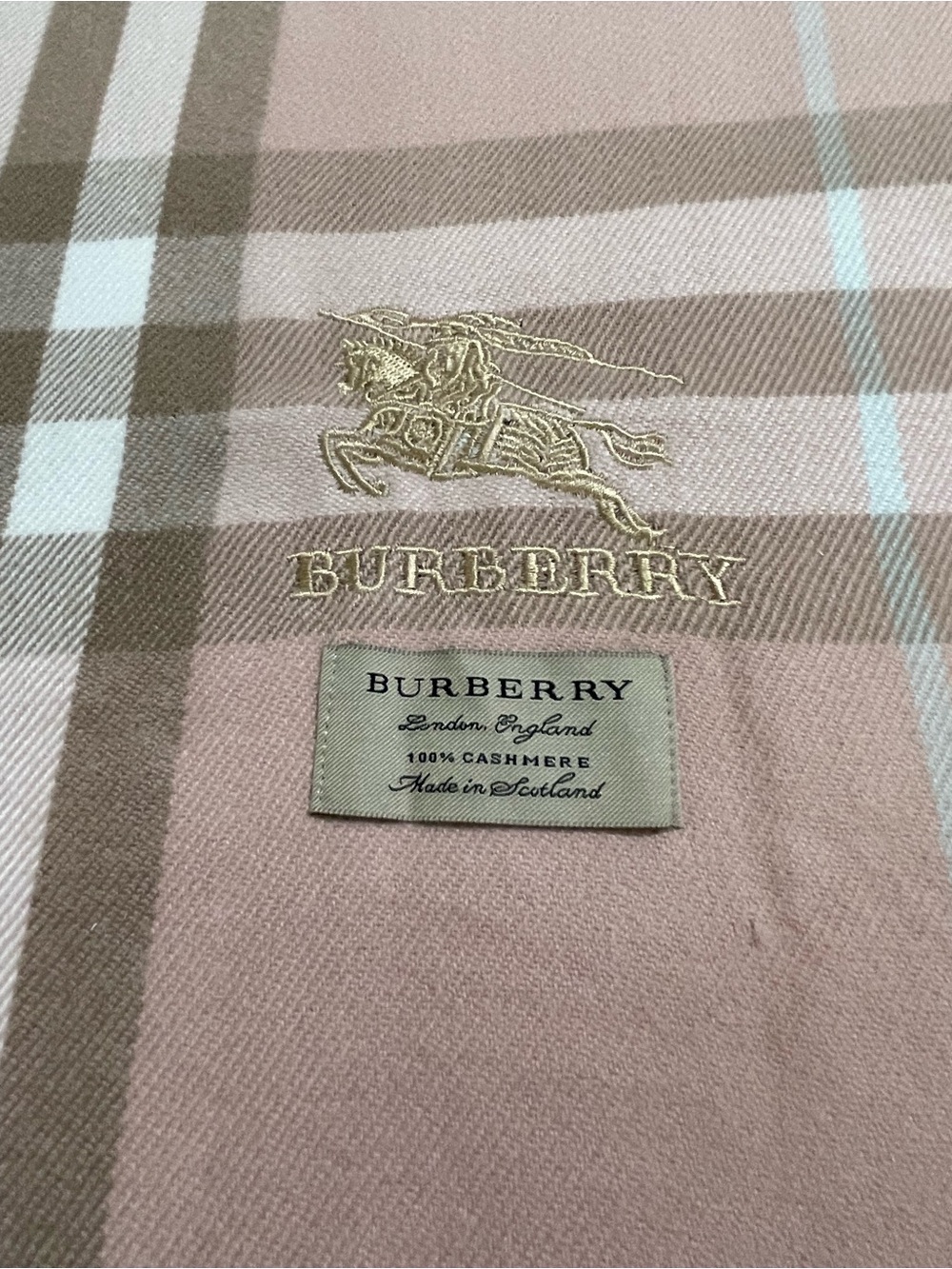 GWP Burberry Check Cashmere Scarf - Picture 5 of 5